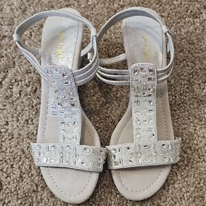 East 5th Glittering Silver Kids‎ Sandals